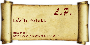 Léh Polett névjegykártya